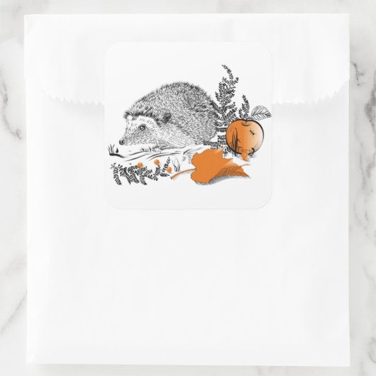 ハリネズミ スクエアシール (バッグ)