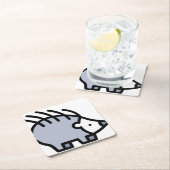 ハリネズミ スクエアペーパーコースター (インサイチュ)