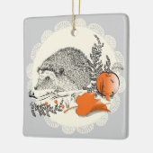 ハリネズミ セラミックオーナメント (左)