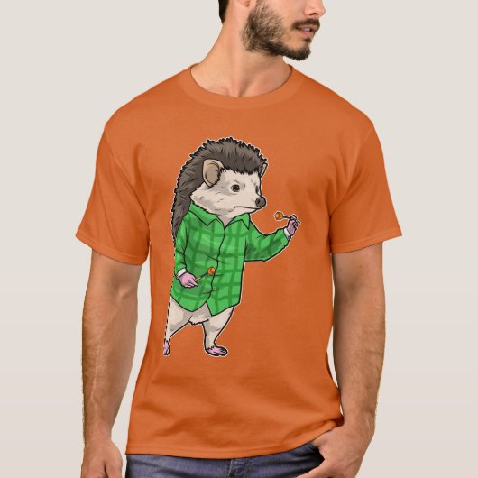 ハリネズミ ダーツ 矢 Tシャツ (正面)