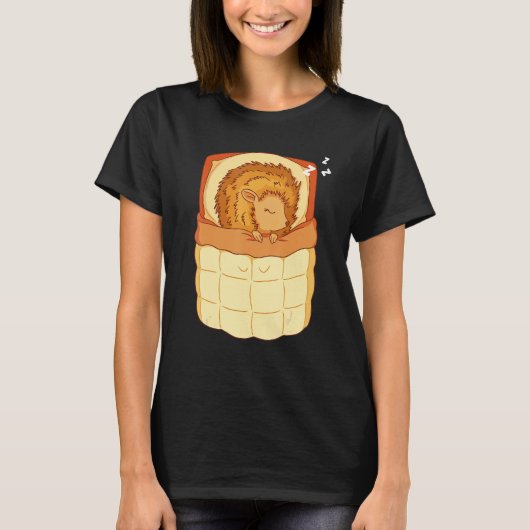 ハリネズミ ネムネ パジャマ ナイト Tシャツ (正面)