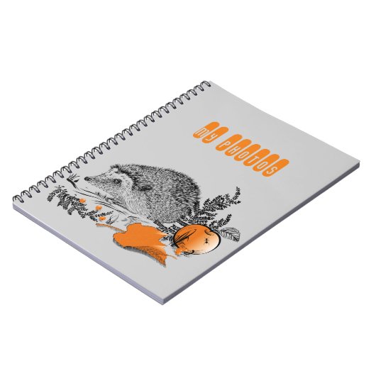 ハリネズミ ノートブック (左側)