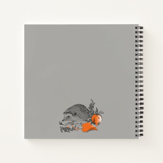 ハリネズミ ノートブック (裏面)