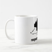 ハリネズミ-ハリネズミを尊重して下さい コーヒーマグカップ (左)