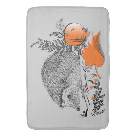 ハリネズミ バスマット (正面縦)