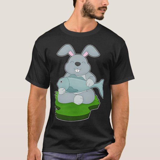 ハリネズミ フィッシャー 釣り竿 Tシャツ (正面)