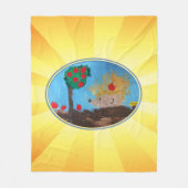 ハリネズミ フリースブランケット (正面)