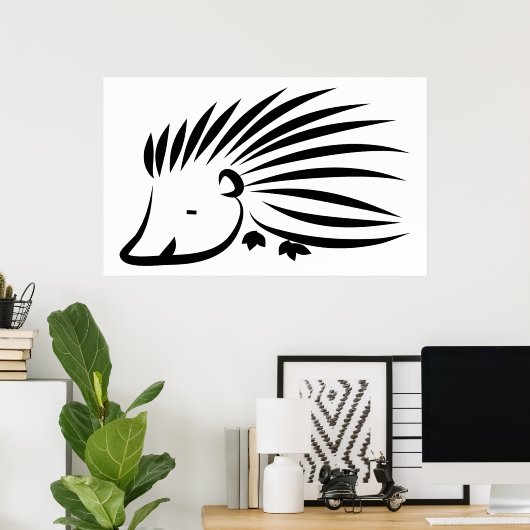 ハリネズミ ポスター (ホームオフィス)