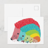 ハリネズミ ポストカード (正面/裏面)