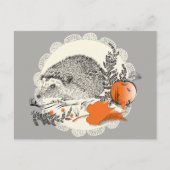 ハリネズミ ポストカード (正面)