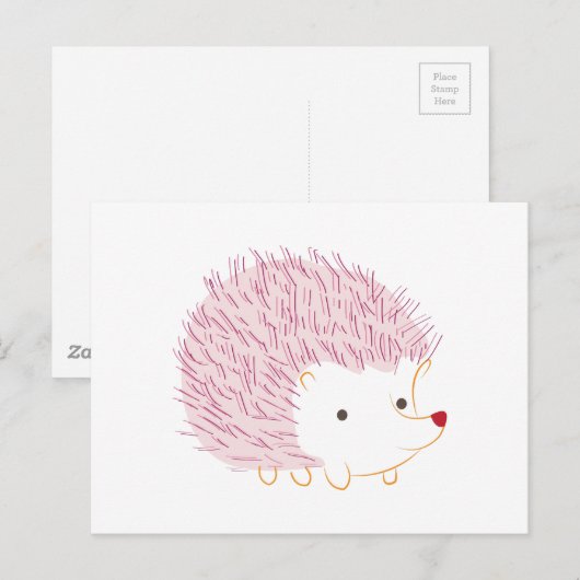 ハリネズミ ポストカード (正面/裏面)