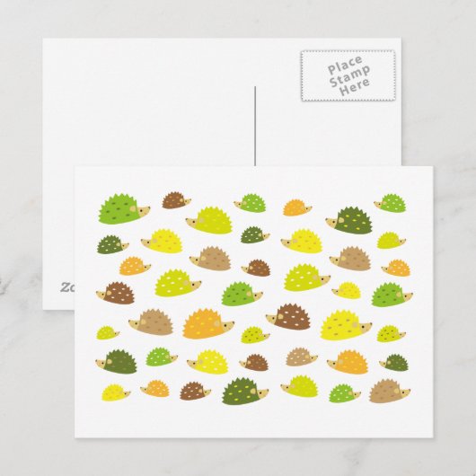 ハリネズミ ポストカード (正面/裏面)