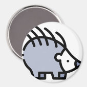 ハリネズミ マグネット (正面/裏面)
