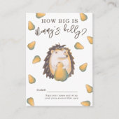 ハリネズミ – ママのお腹の大きさ エンクロージャーカード (正面)
