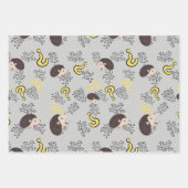 ハリネズミ ラッピングペーパーシート (正面2)