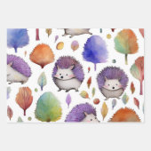 ハリネズミ ラッピングペーパーシート (正面)