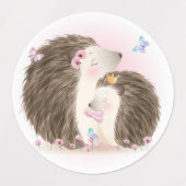 ハリネズミ ラベル (デザイン1)