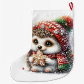 ハリネズミ ラージクリスマスストッキング (裏面)