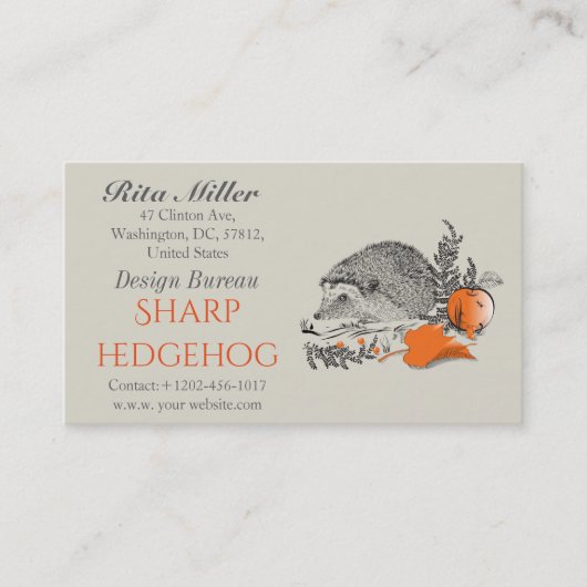 ハリネズミ 名刺 (正面)