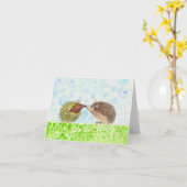 ハリネズミ#2 カード (黄色い花)