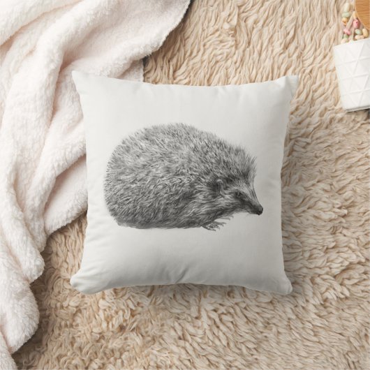 「ハリネズミDrawing クッション (ブランケット)