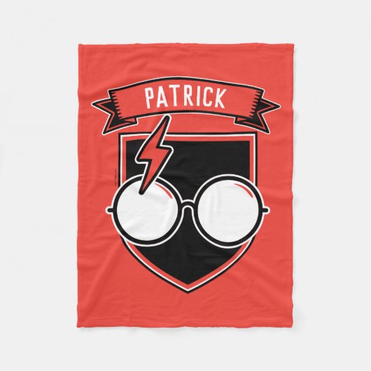 ハリパーソナライズされたー・ポッター™バッジ フリースブランケット (正面)