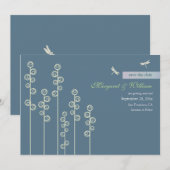 ハリヒゴ & ドラゴンフライ Save the Date アナウンスメント 招待状 (正面/裏面)