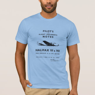 ハリファクス航空機パイロットメモ Tシャツ