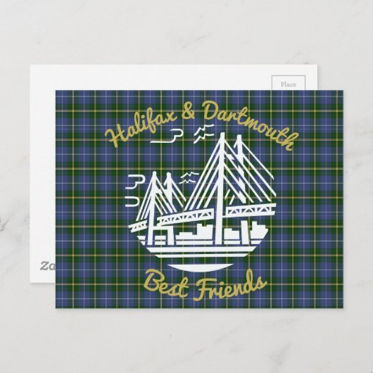 ハリファックスとダートマス最高のの友達はがきを作成 ポストカード (正面/裏面)