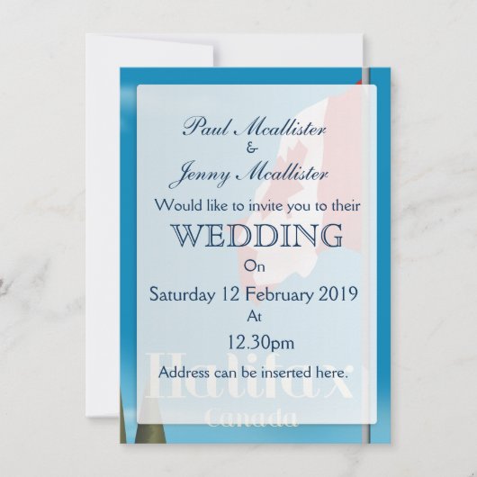 ハリファックスカナダ旅行ポスター 招待状 (正面)