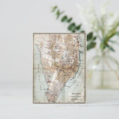 ハリファックスノバスコシアのヴィンテージの地図(1890年) ポストカード (スタンド正面)