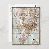 ハリファックスノバスコシアのヴィンテージの地図(1890年) ポストカード (正面/裏面)