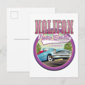 ハリファックスノバスコシア旅行ロゴ インビテーションポストカード (正面/裏面)