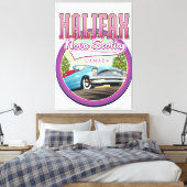 ハリファックスノバスコシア旅行ロゴ キャンバスプリント (インサイチュ (寝室))