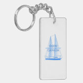 ハリファックス沿岸航海のセーリングセーラー キーホルダー (正面左)