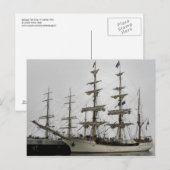 ハリファックス港のヨーロッパタールシップ ポストカード (正面/裏面)