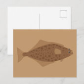 ハリブット魚 ポストカード (正面/裏面)
