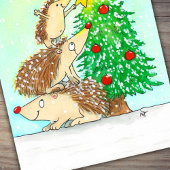 ハリホッグのメリークリスマスハガキby N. Janes ポストカード