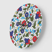 ハリルヘブロン中東陶芸インスパイア ラージ壁時計 (傾斜)