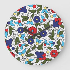 ハリルヘブロン中東陶芸インスパイア ラージ壁時計