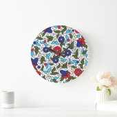 ハリルヘブロン中東陶芸インスパイア ラージ壁時計 (ホーム)