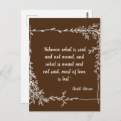 ハリル・ジブラン・ブラウンと言う ポストカード (正面/裏面)