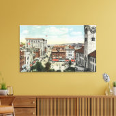 ハリントンコーナーの空中表示 キャンバスプリント (インサイチュ (リビング))