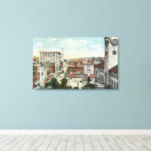 ハリントンコーナーの空中表示 キャンバスプリント (インサイチュ (ウッドフロア))