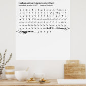 ハリントンフォントグ連絡フシート ポスター (キッチン)