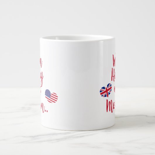 ハリーがメガンに出会った時 |おもしろい王室の結婚s ジャンボコーヒーマグカップ (正面)