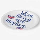 ハリーがメガンに出会った時 |おもしろい王室の結婚s ペーパープレート (アングル)