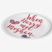 ハリーがメガンに出会った時 |おもしろい王室の結婚s ペーパープレート (アングル)