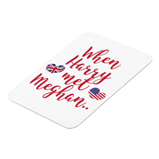 ハリーがメガンに出会った時 |おもしろい王室の結婚s マグネット (左側)