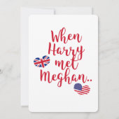 ハリーがメガンに出会った時 |王室の結婚式招待状 招待状 (裏面)